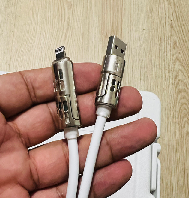 4‑in‑1 Super‑Fast Charging Cable – USB‑C, Lightning, Micro‑USB & USB‑A, 60 W PD